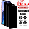 1/3PCS anti Spy Tempered Glass for Iphone 17 16E 16 15 Pro Max Privacy Screen Protector Iphone 15 14 plus 13 12 11 Pro Max Antiespia Pelicula De Cristal Templado Iphone15 Pro Front Anti-Peeping Protective Film